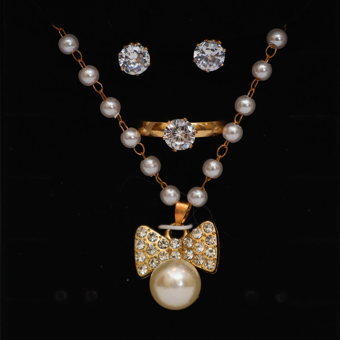 3 Pcs set Ring / Ear-Ring and Necklace for Women & Girls