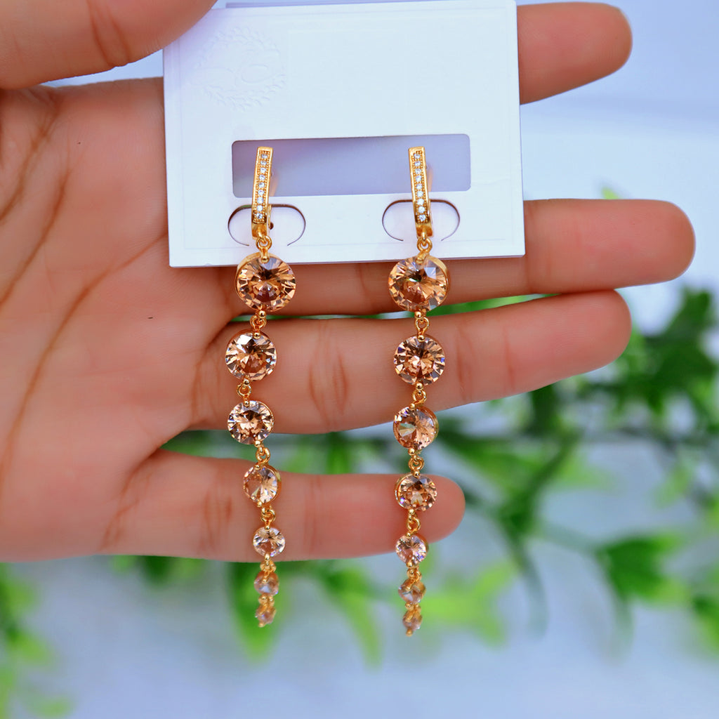 Elegance Simple Metal Women Long Ear Line Tassel Dangle Earrings Fashion Jewellery Gifts Accessories