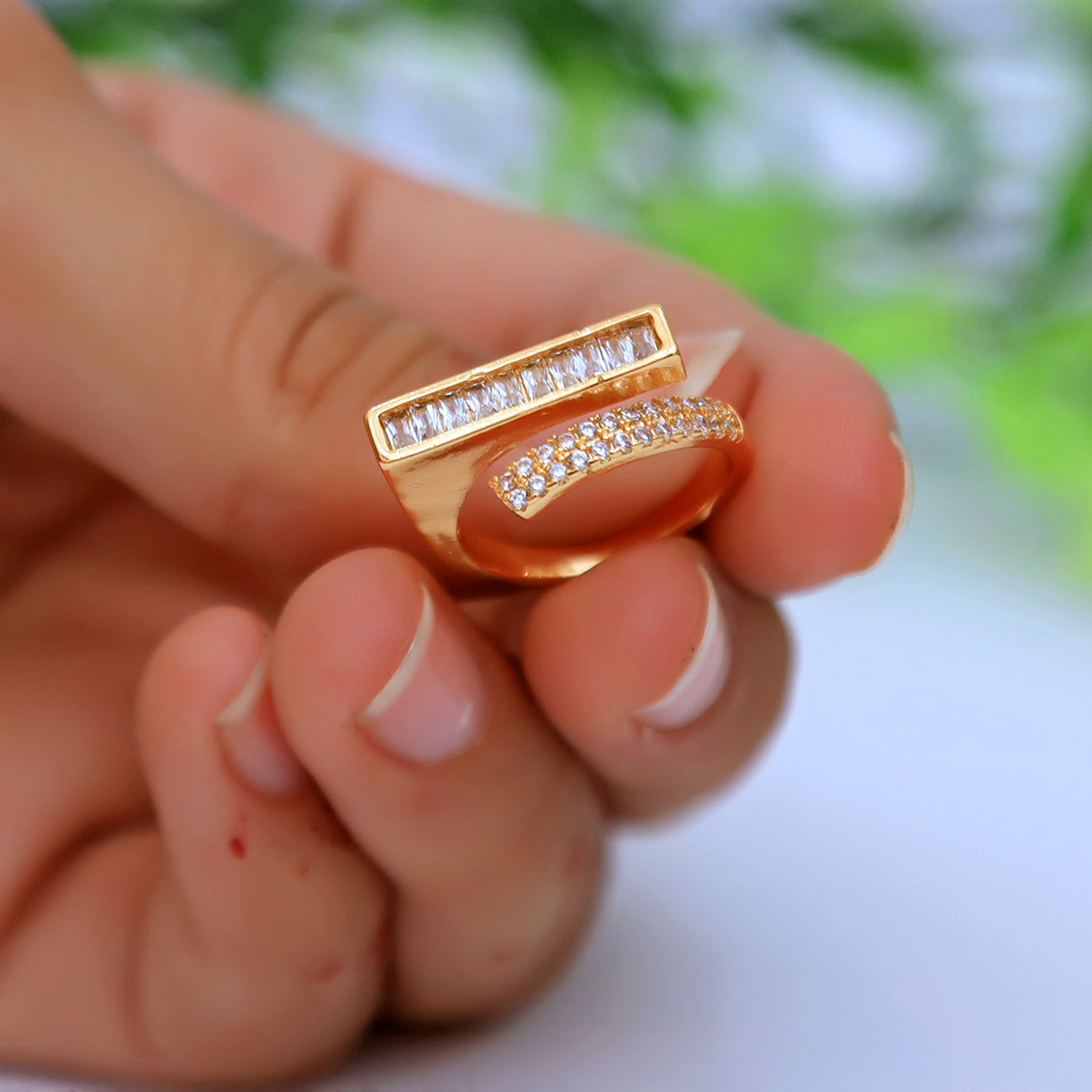 Delicate Crystal Rings for Women Girl Accessories Adjust New 2025